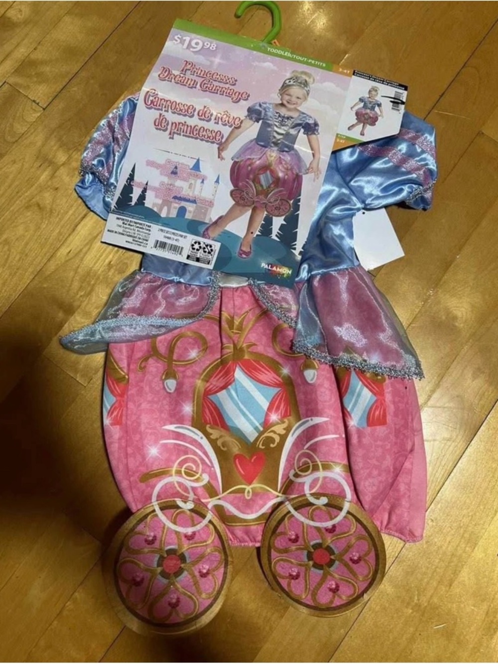 Toddler princess dream carriage Halloween costume/dress (3-4T)